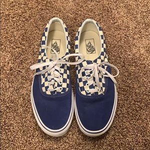 Blue checkered Vans